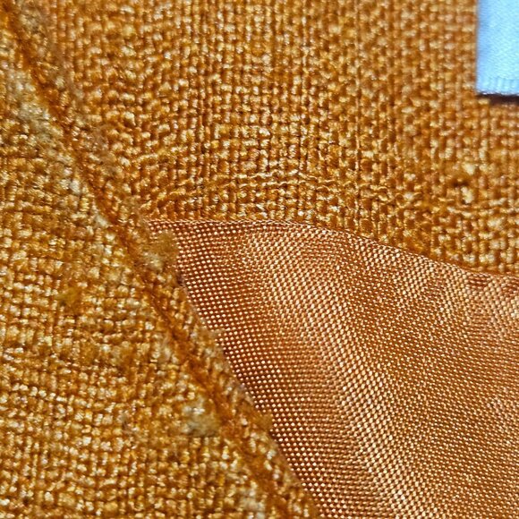 Linda Allard For Ellen Tracy Womens Orange Silk Button-Front Blazer Jacket Size - Picture 6 of 13